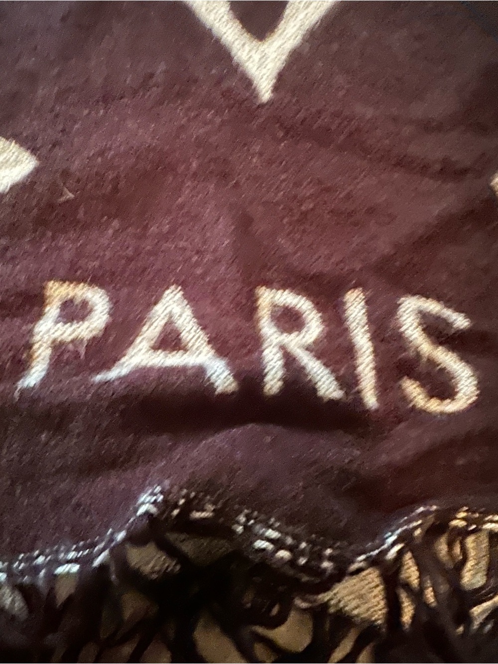 Louis Vuitton Black Scarf with white Accent - Picture 7 of 7